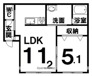 SORTE(ソルテ)【202号室】の間取り