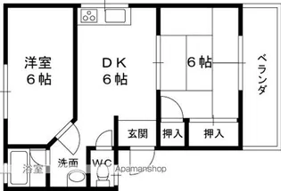 交久瀬ハイツA棟【1階】の間取り