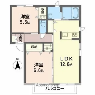 シャーメゾンけやき【2階】の間取り