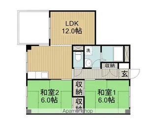 コーポ平林【202号室】の間取り