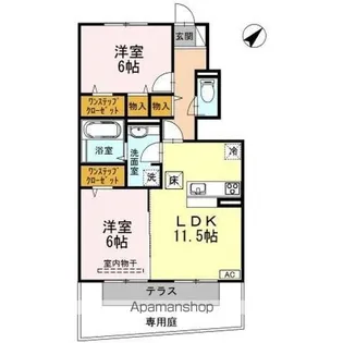 ミルパーチェ【1階】の間取り