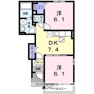 ストロベリーハウス C【1階】の間取り