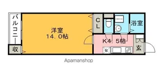 松福園六番館【102号室】の間取り