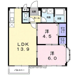 グランドハイツ近藤I【2階】の間取り