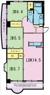 コンフォール シェル【5階】の間取り