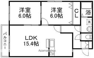 アビタ発寒Ⅱ【3階】の間取り