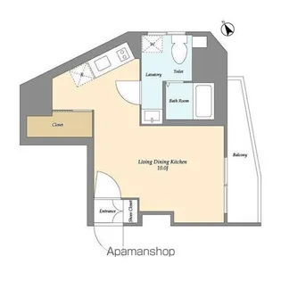 オープンブルーム王子【9階】の間取り