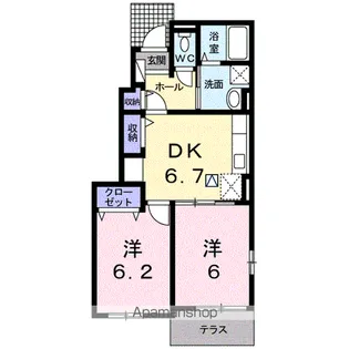 サンシャイン桜Ⅰ【1階】の間取り