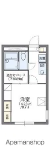 レオパレス平岸高台【201号室】の間取り
