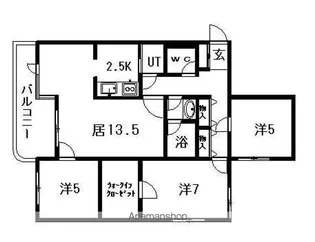 NOAⅡ【303号室】の間取り