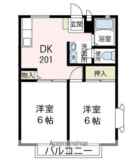 サンフォレスト【201号室号室】の間取り
