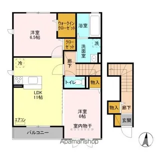ベルクリア城南 B【2階】の間取り