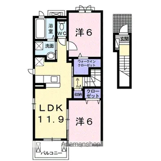 フロレゾン【2階】の間取り