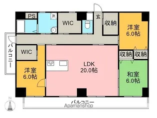 みつばちレジデンス【9階】の間取り