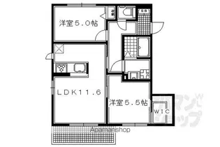京洛舎岩倉【205号室】の間取り
