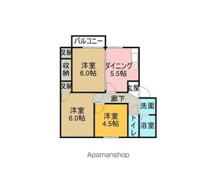 グリーンオークレット【A202号室】の間取り