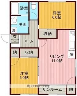 RICHOAK六番館【202号室】の間取り