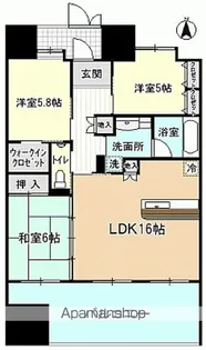 D’クラディア五町目レジデンス【1003号室】の間取り