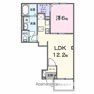 メゾン ド グリシーヌ【1階】の間取り