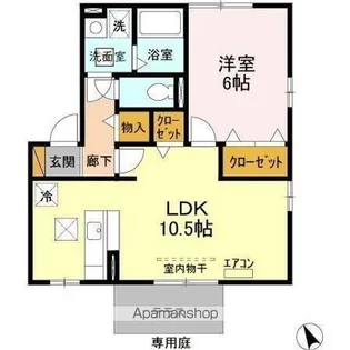 エミール・オガワ A・B棟【1階】の間取り