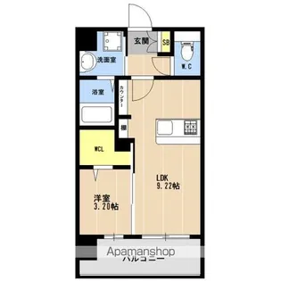 LIBTH博多住吉PREMIER【305号室】の間取り