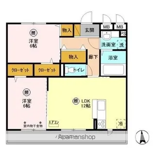 ルミエール中央【2階】の間取り
