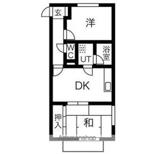 グローリィ桜ケ丘【1階】の間取り