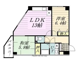 ナルセビル24【7階】の間取り