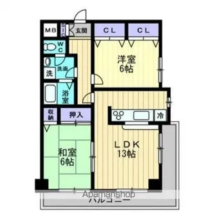 リアライズ屋島【4階】の間取り