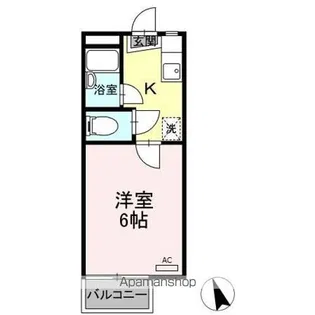 奥田アパートメントII【202号室】の間取り