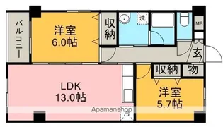 ディアナハウス若葉【1階】の間取り