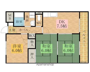 吉与ハイム【302号室】の間取り