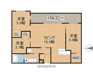 ALTEMEISTER堀川(アルテマイスターホリカワ)【2階】の間取り