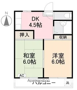 サンハイツ茜Ⅱ【303号室】の間取り