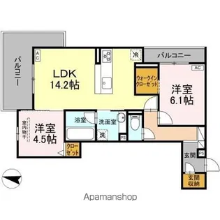 DーCRINUM桜堤【3階】の間取り