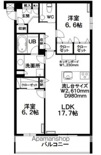 HILLS RESIDENTIAL S12【2階】の間取り