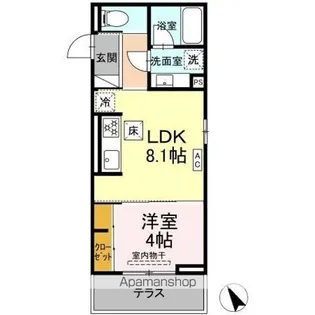 D’BLESS和田町【1階】の間取り