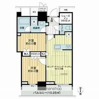 ザ・パークハウス晴海タワーズクロノレジデンス【9階】の間取り