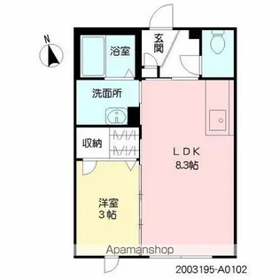 ヒルズ上野【1階】の間取り