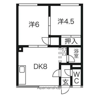 ハイツ百合【2階】の間取り
