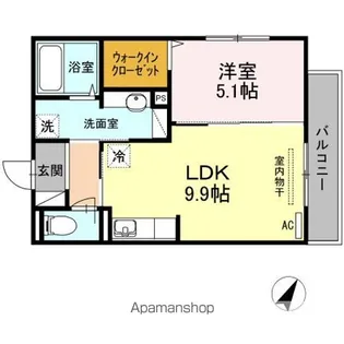 ラルーチェA【3階】の間取り