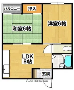 ドムール帝塚山南【2階】の間取り