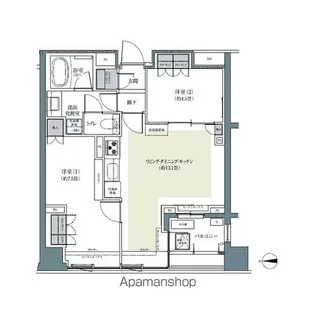 パークハウス東中野リヴゴーシュ【4階】の間取り