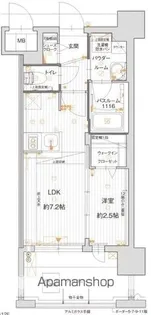 1DKの間取り画像