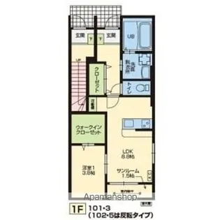 KORE(これ)【105号室】の間取り