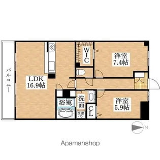 THE PARK TOKINO TERRACE【306号室】の間取り