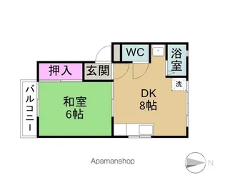 ハイツみどり【201号室】の間取り
