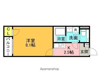 グリーンヴェール岡駅前【112号室】の間取り