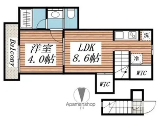 BELLADOMANI桜新町【2階】の間取り
