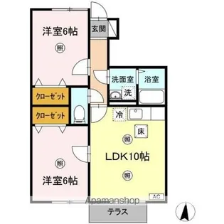パルテール B【1階】の間取り